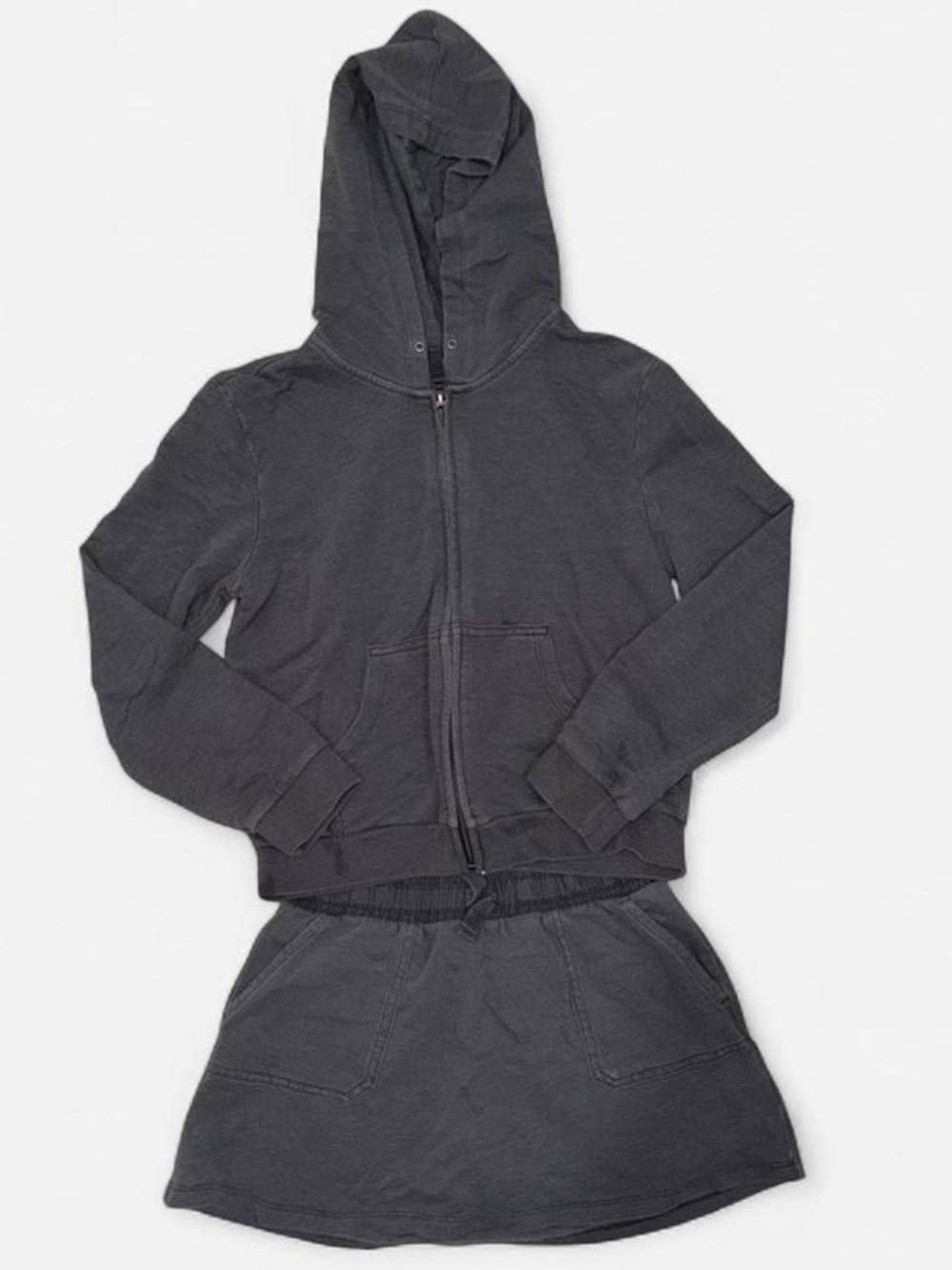 Cat & Jack Charcoal Gray Girls Hoodie and Skirt Matching Set